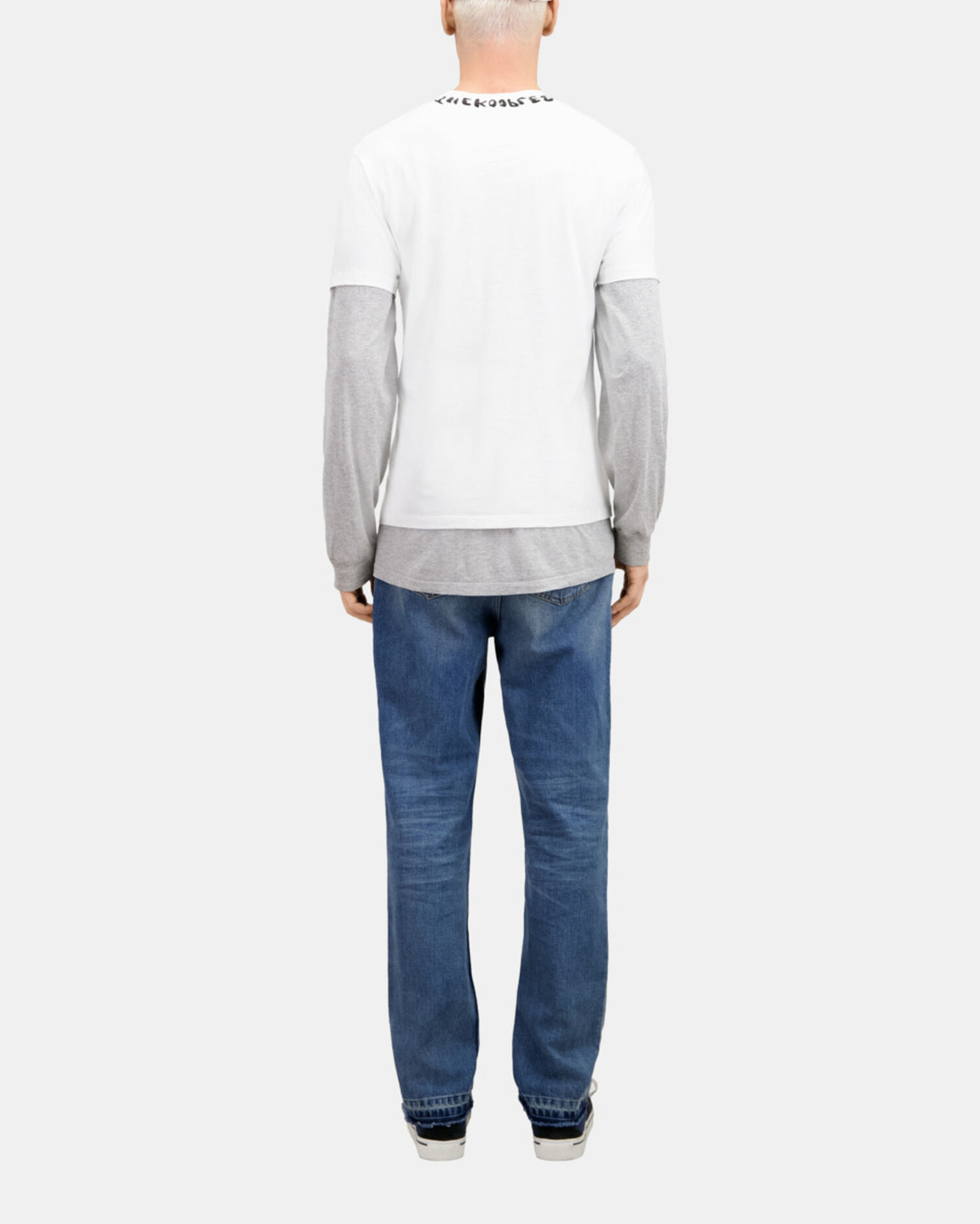 T-shirt Homme blanc avec logo, WHITE, hi-res image number null