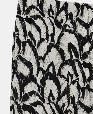 The Kooples F OFF WHITE / BLACK printed silk pants
