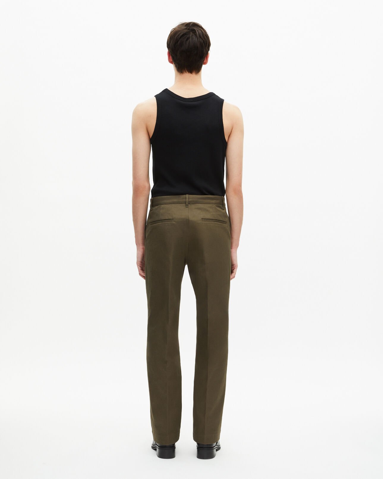 The Kooples HERREN KAKI gerade geschnittene khakifarbene hose