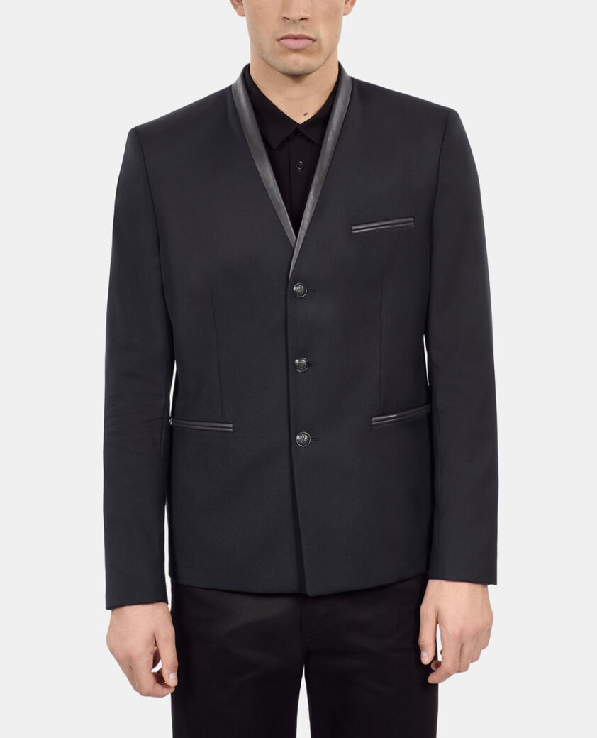 The Kooples HOMME BLACK blazer en laine noir