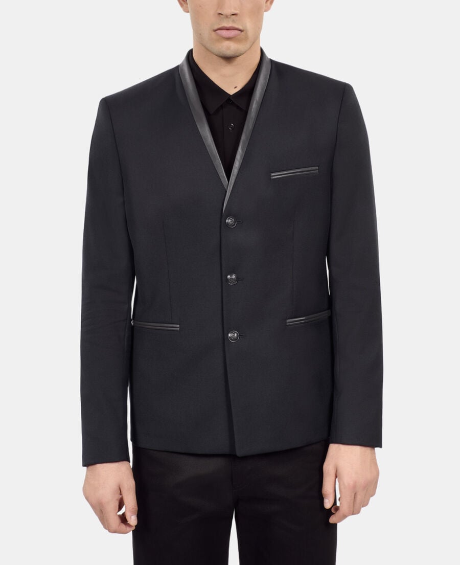 The Kooples HOMME BLACK blazer en laine noir