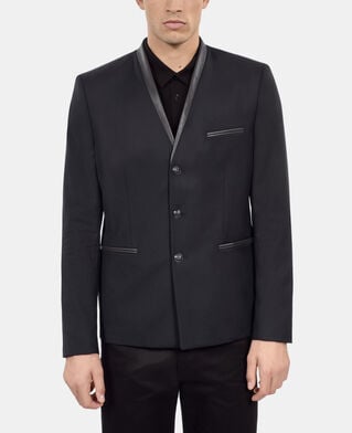 The Kooples HOMME BLACK blazer en laine noir