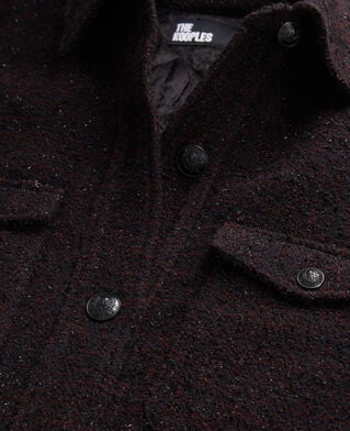 The Kooples WOMEN BURGUNDY burgundy tweed overshirt style jacket