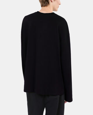 The Kooples MEN BLACK WASHED black long-sleeved t-shirt