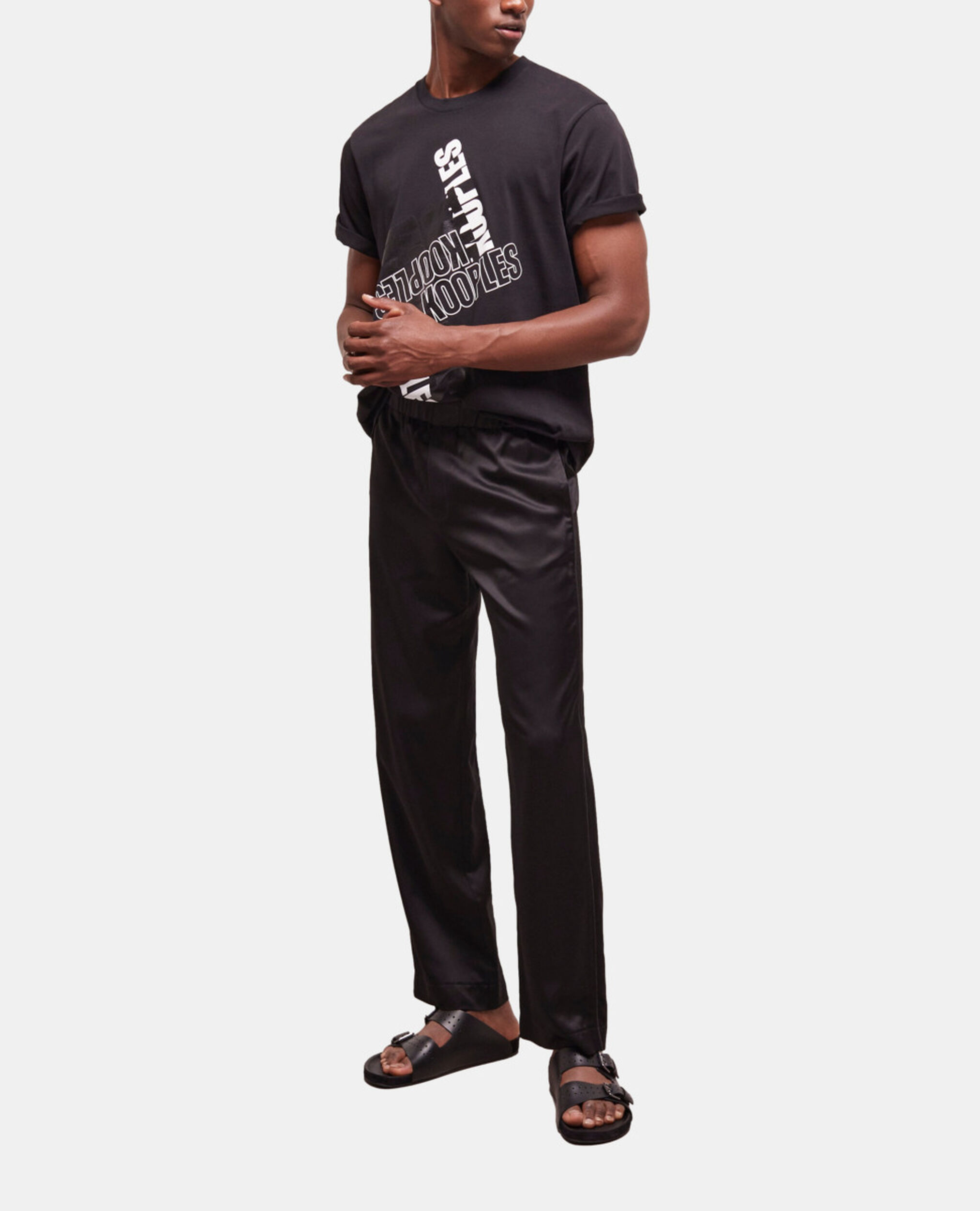 T-shirt Homme logo The Kooples noir, BLACK / WHITE, hi-res image number null