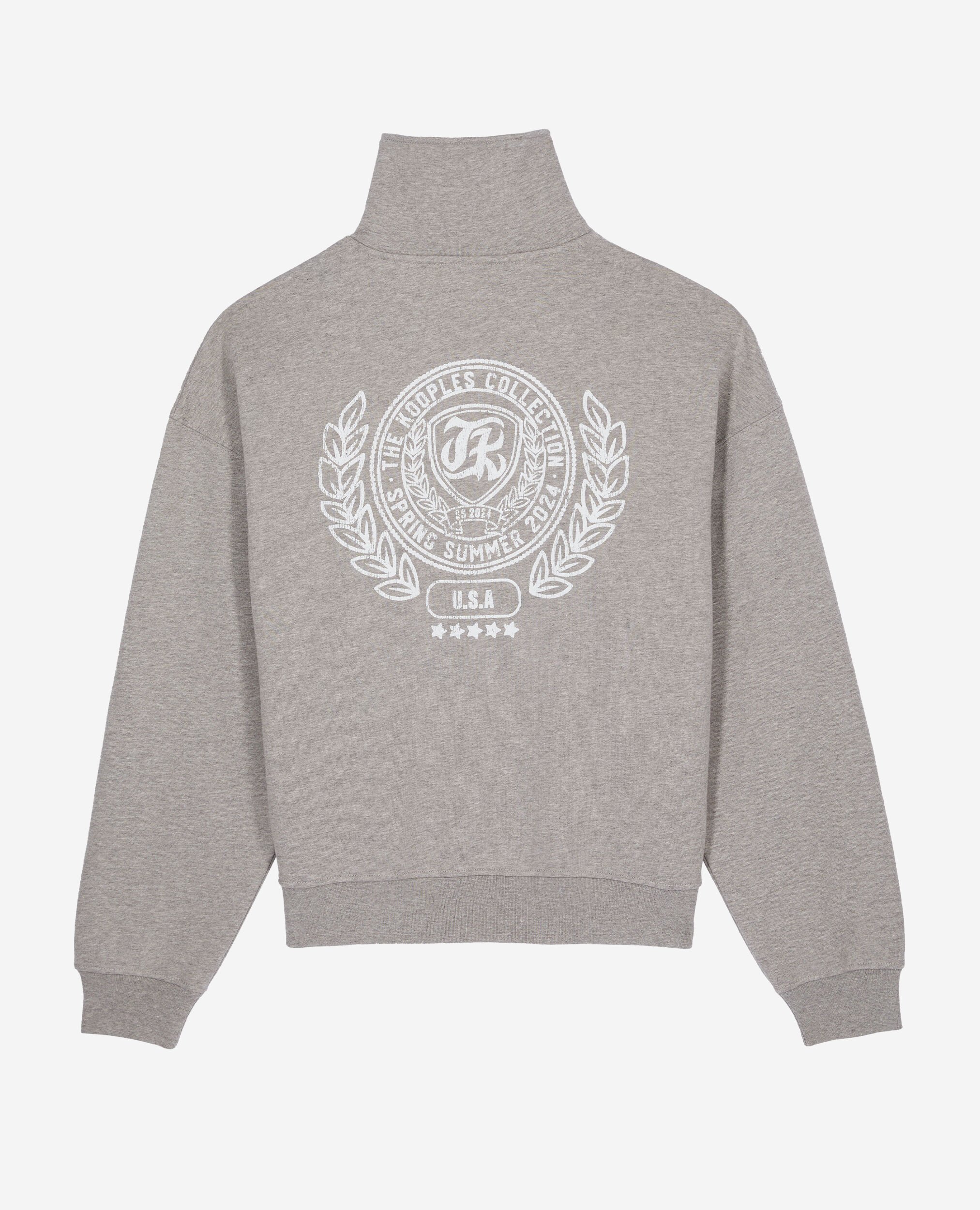 Grey sweatshirt with Blazon serigraphy, ARDOISE, hi-res image number null