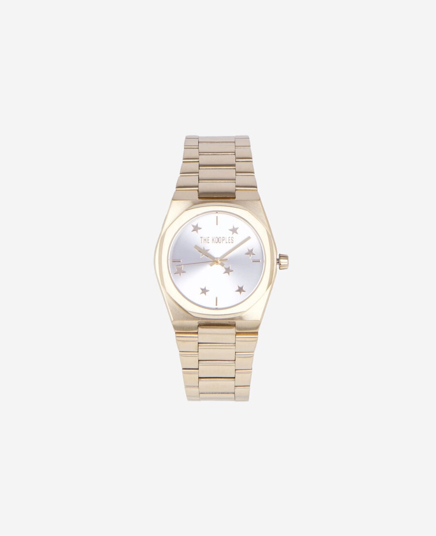 The Kooples MIXTE GOLD montre avec &eacute;toiles dor&eacute;e