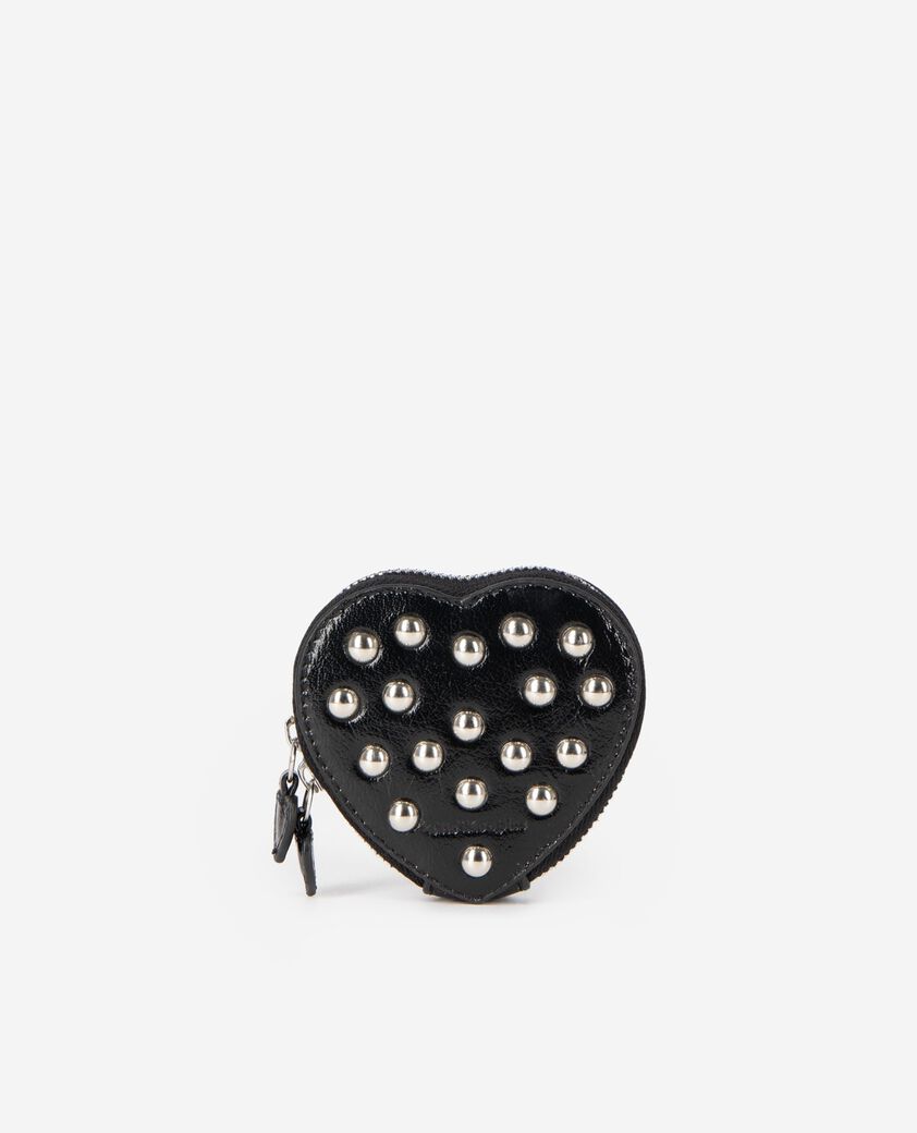 The Kooples WOMEN BLACK black leather purse/bag charm