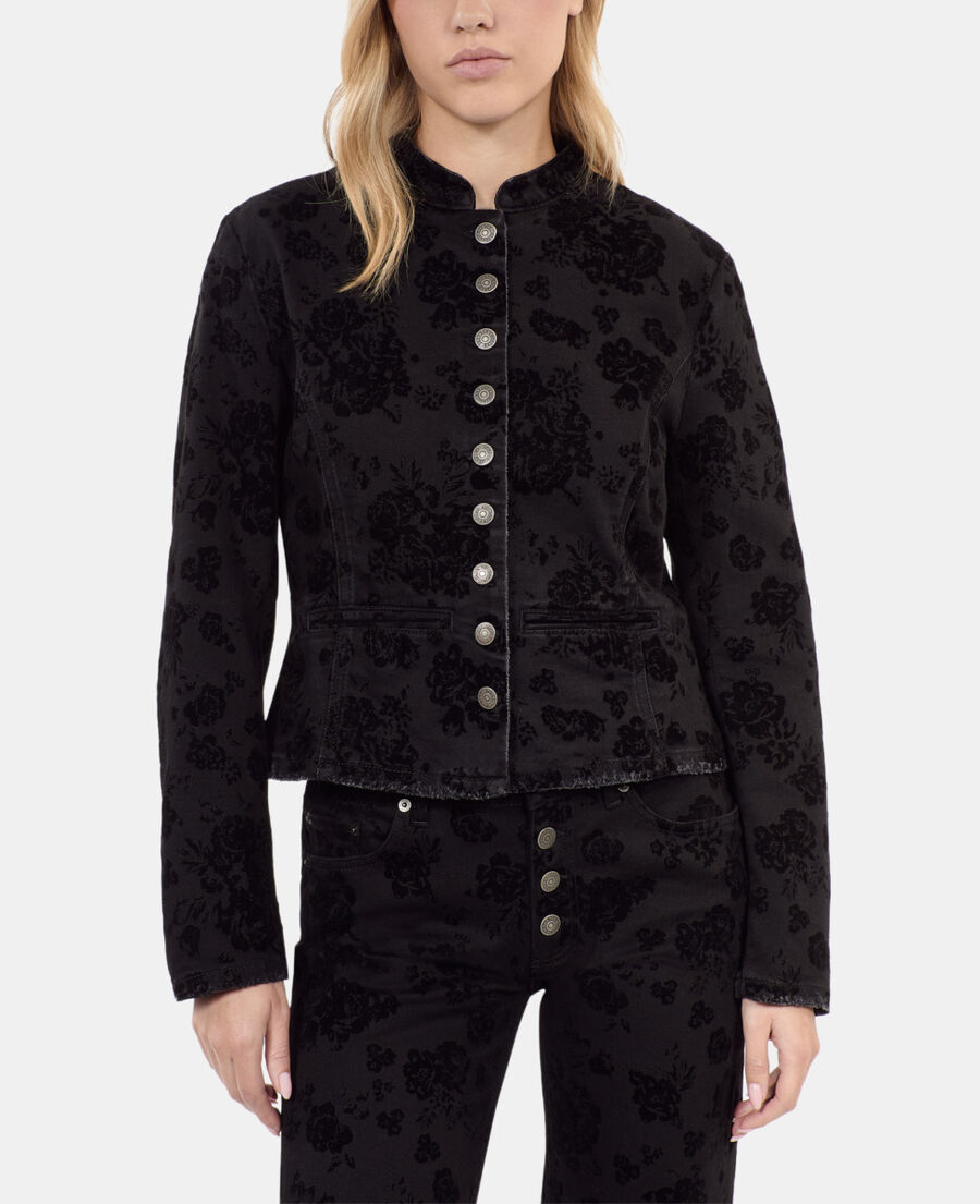 The Kooples FEMME BLACK veste en denim noir