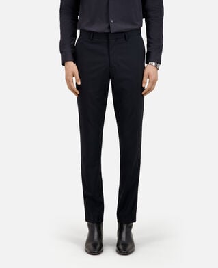 The Kooples H DARK NAVY prince of wales navy blue wool suit trousers