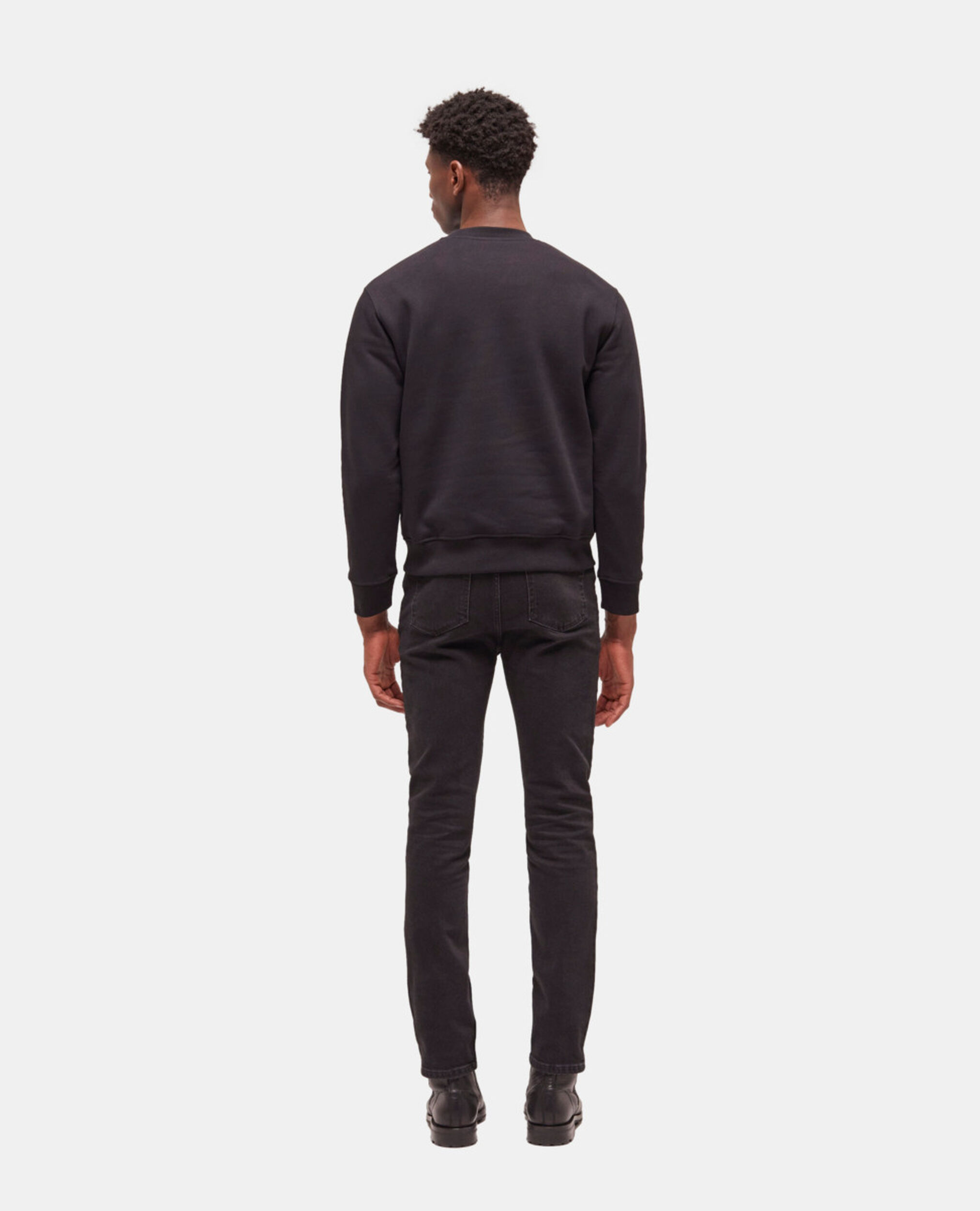 Black logo sweatshirt, BLACK, hi-res image number null