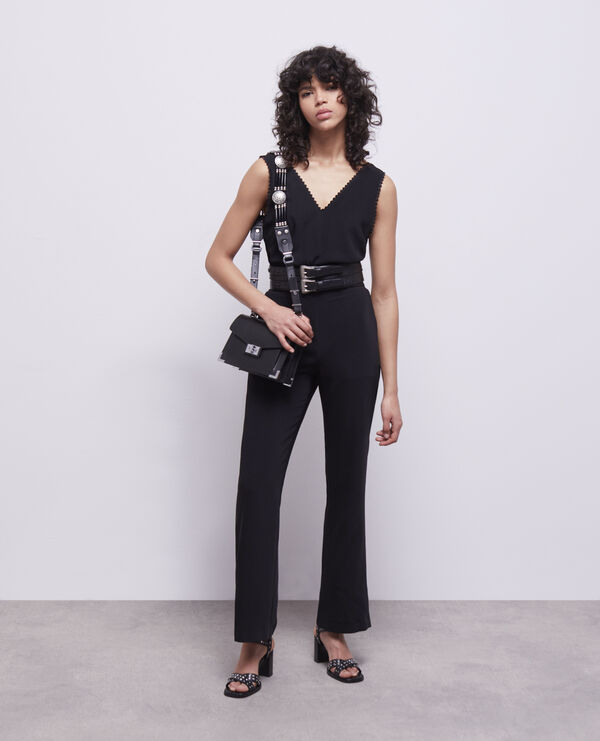 black jumpsuit
