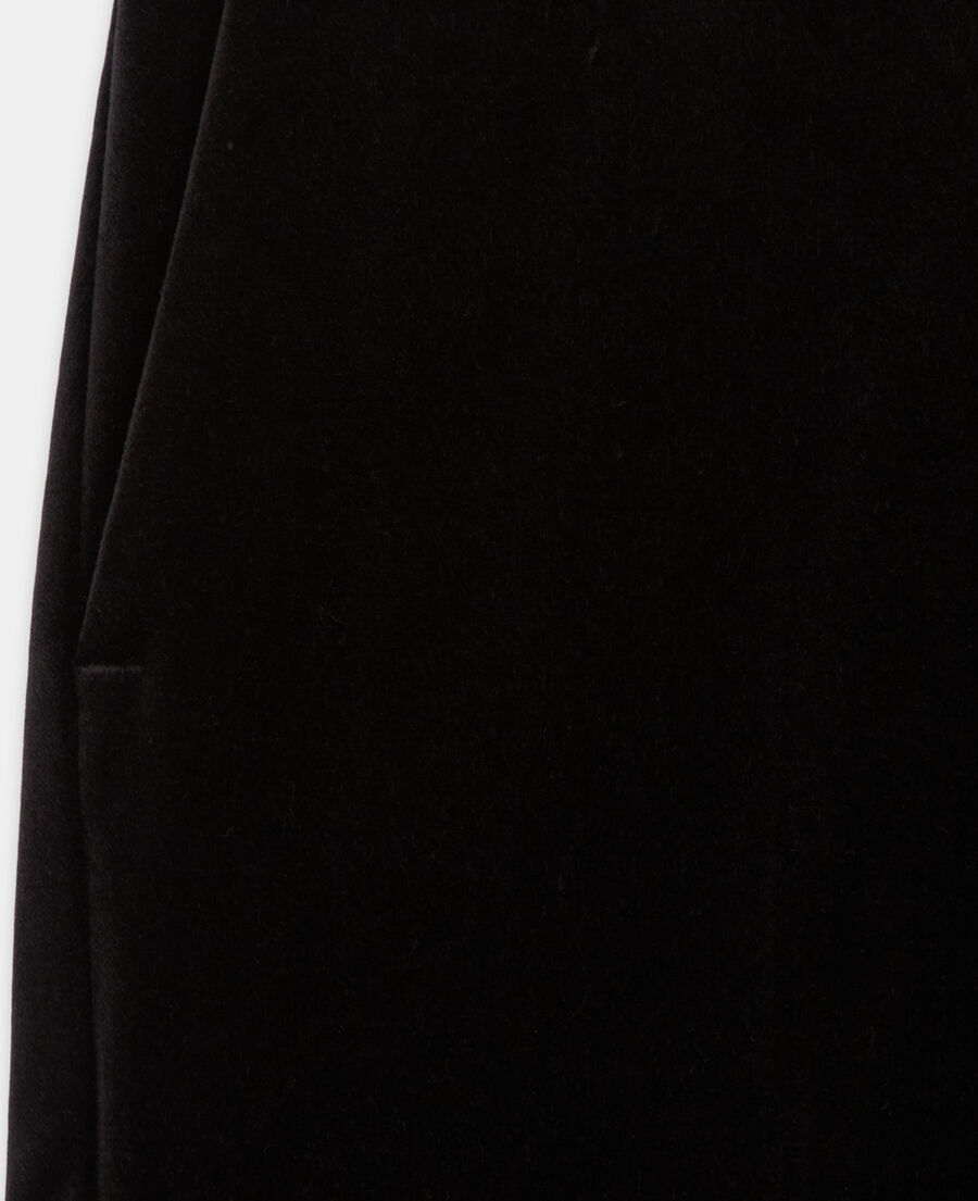 black velvet flared suit pants