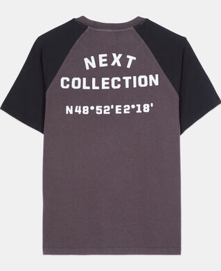The Kooples H BLACK WASHED black next collection serigraphy t-shirt