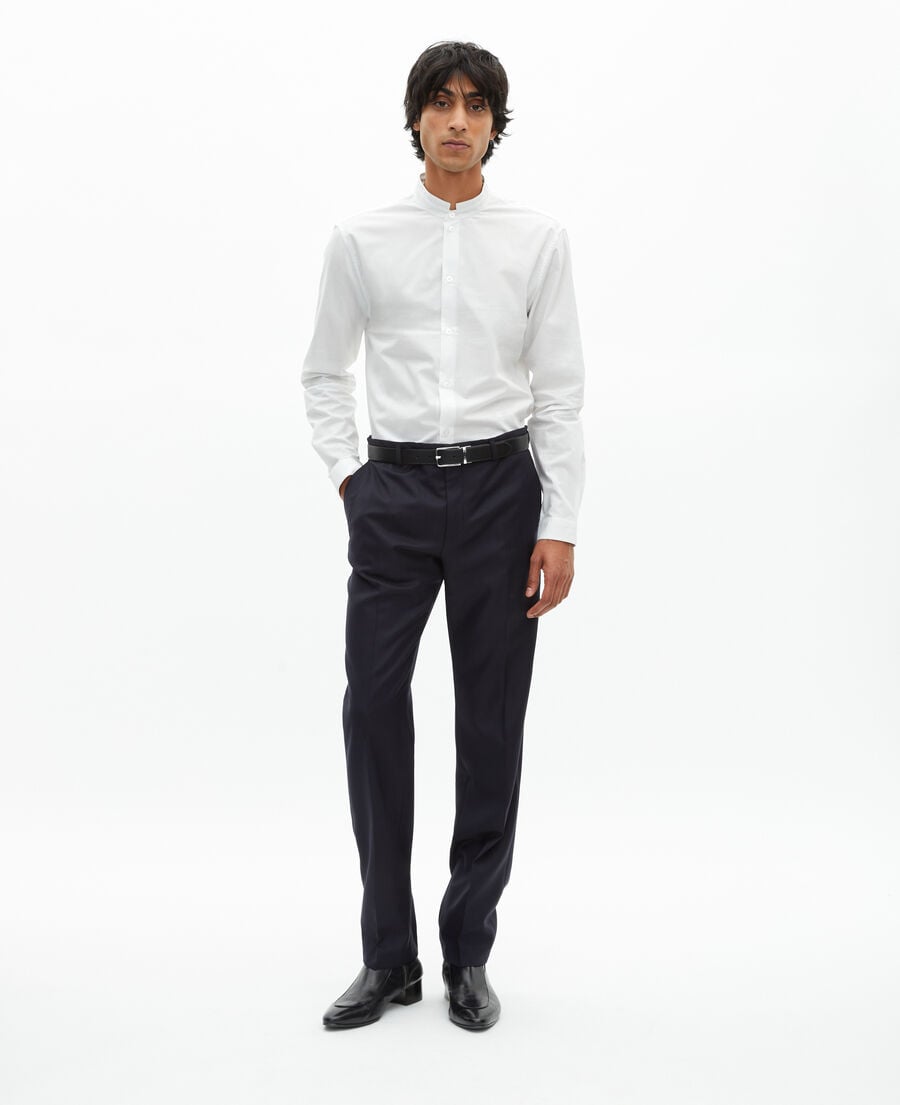 The Kooples HOMBRE DARK NAVY pantal&oacute;n de traje slim-fit de lana azul marino