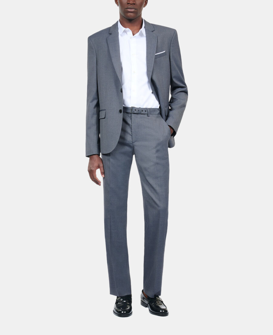 The Kooples MEN BLUE blue wool suit trousers