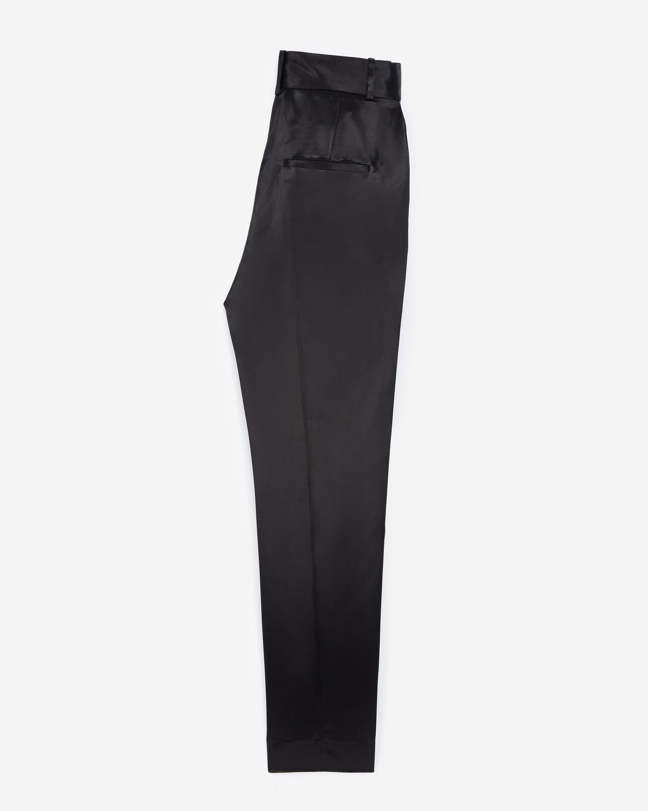 The Kooples WOMEN BLACK fitted black satin pants