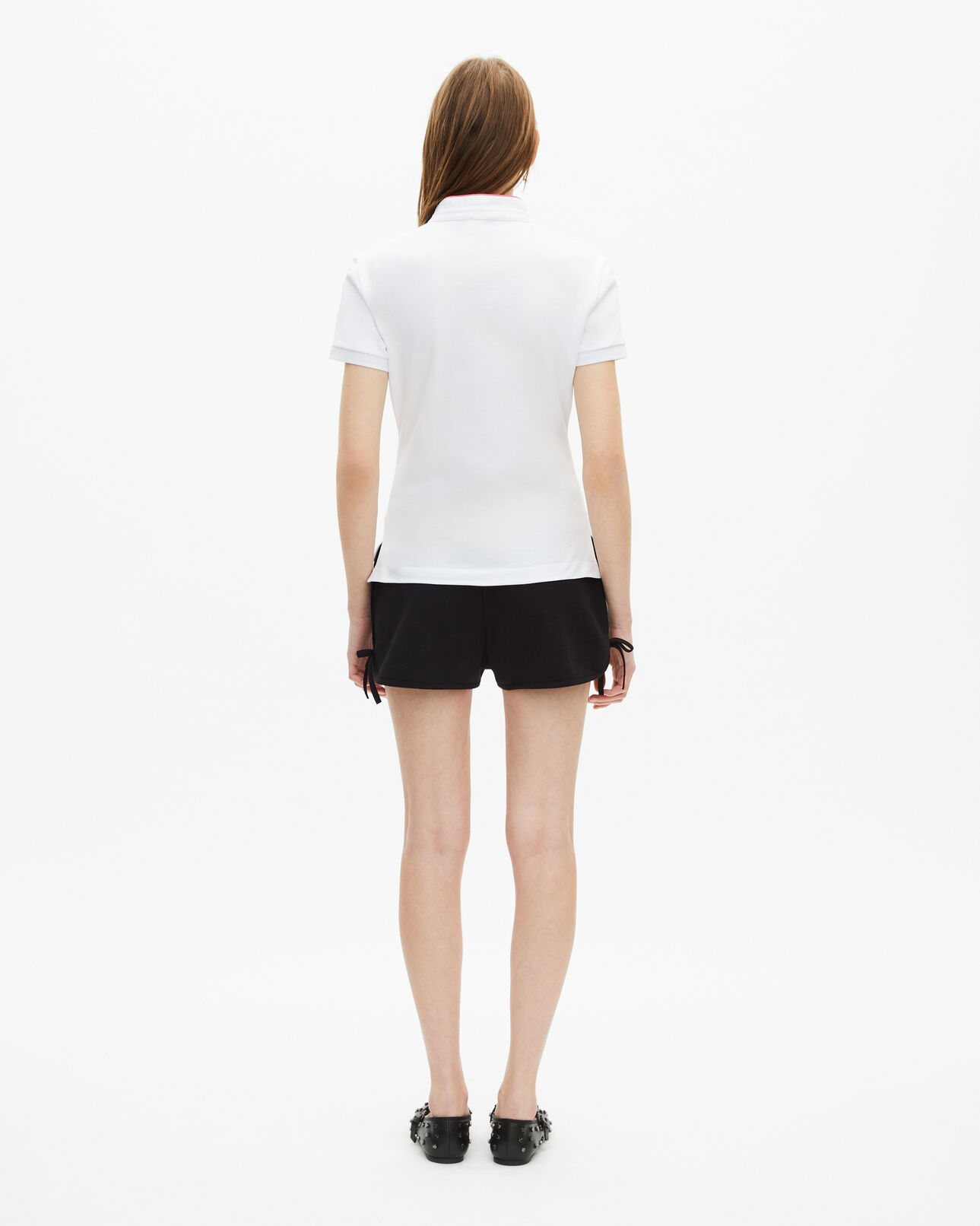 The Kooples MUJER WHITE polo blanco con cuello en contraste