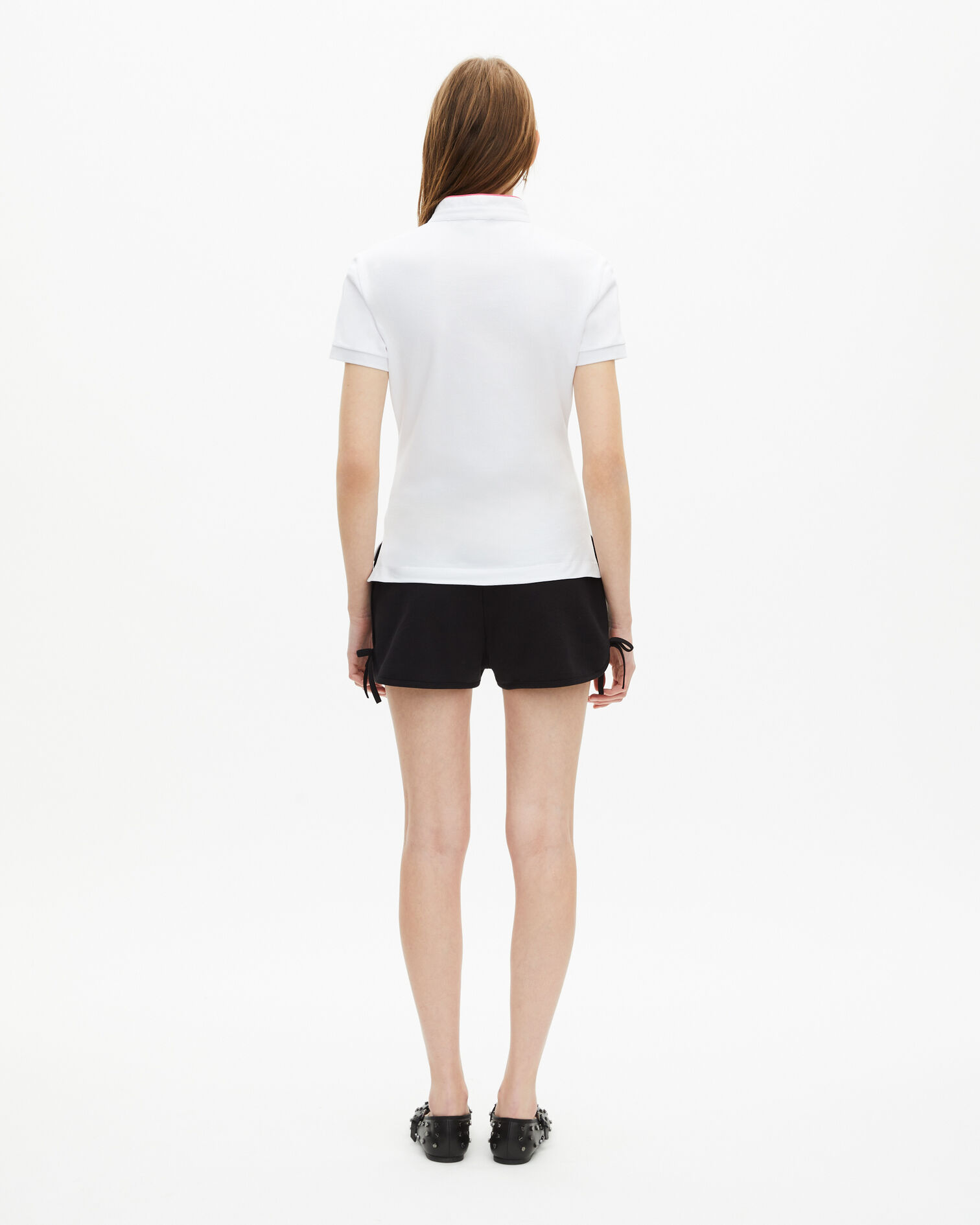 Polo blanco con cuello en contraste, WHITE, hi-res image number null