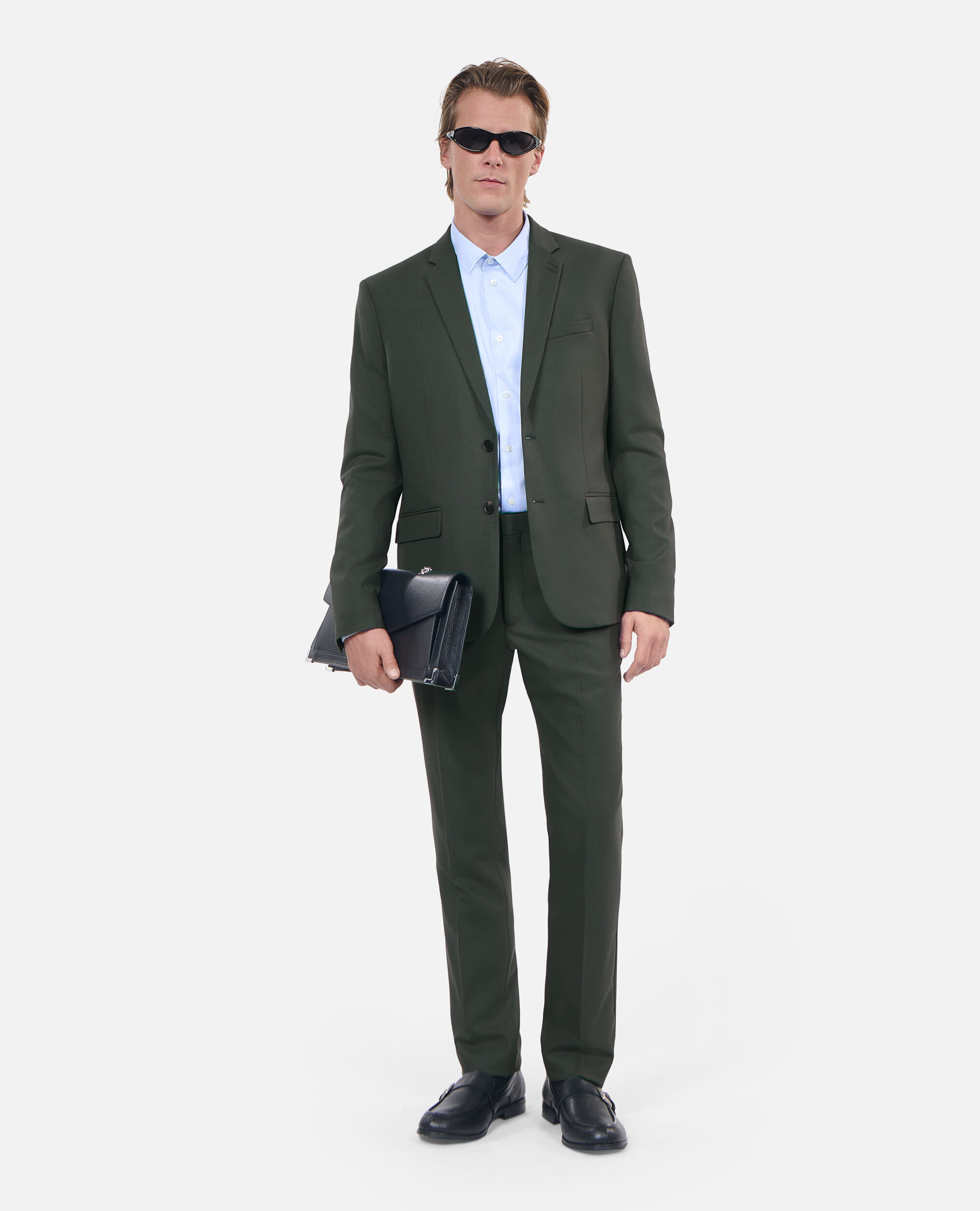 Khaki fitted jacket deals
