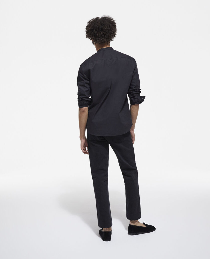 The Kooples HERREN BLACK schwarzes hemd mit stehkragen