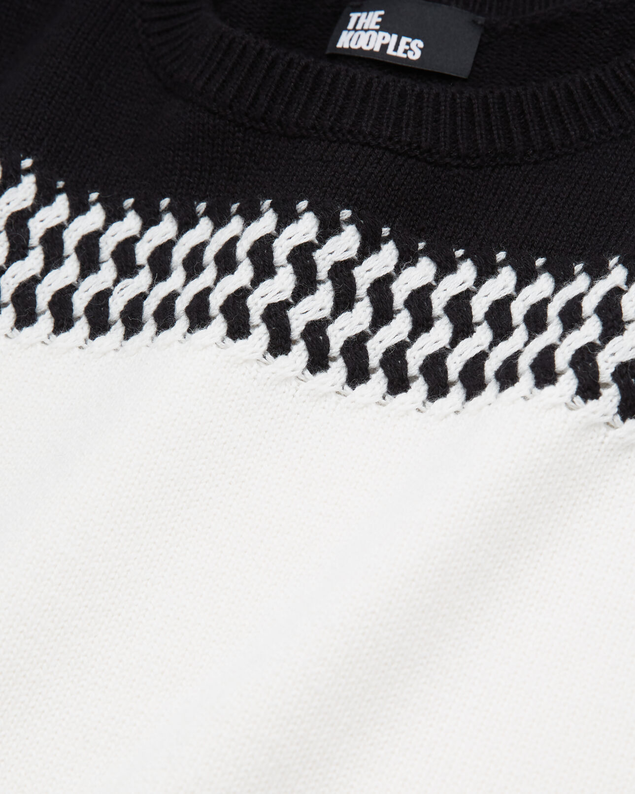 The Kooples WOMEN WHITE / BLACK two-tone jumper