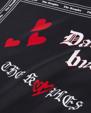 The Kooples FEMME BLACK foulard en soie imprim&eacute;e