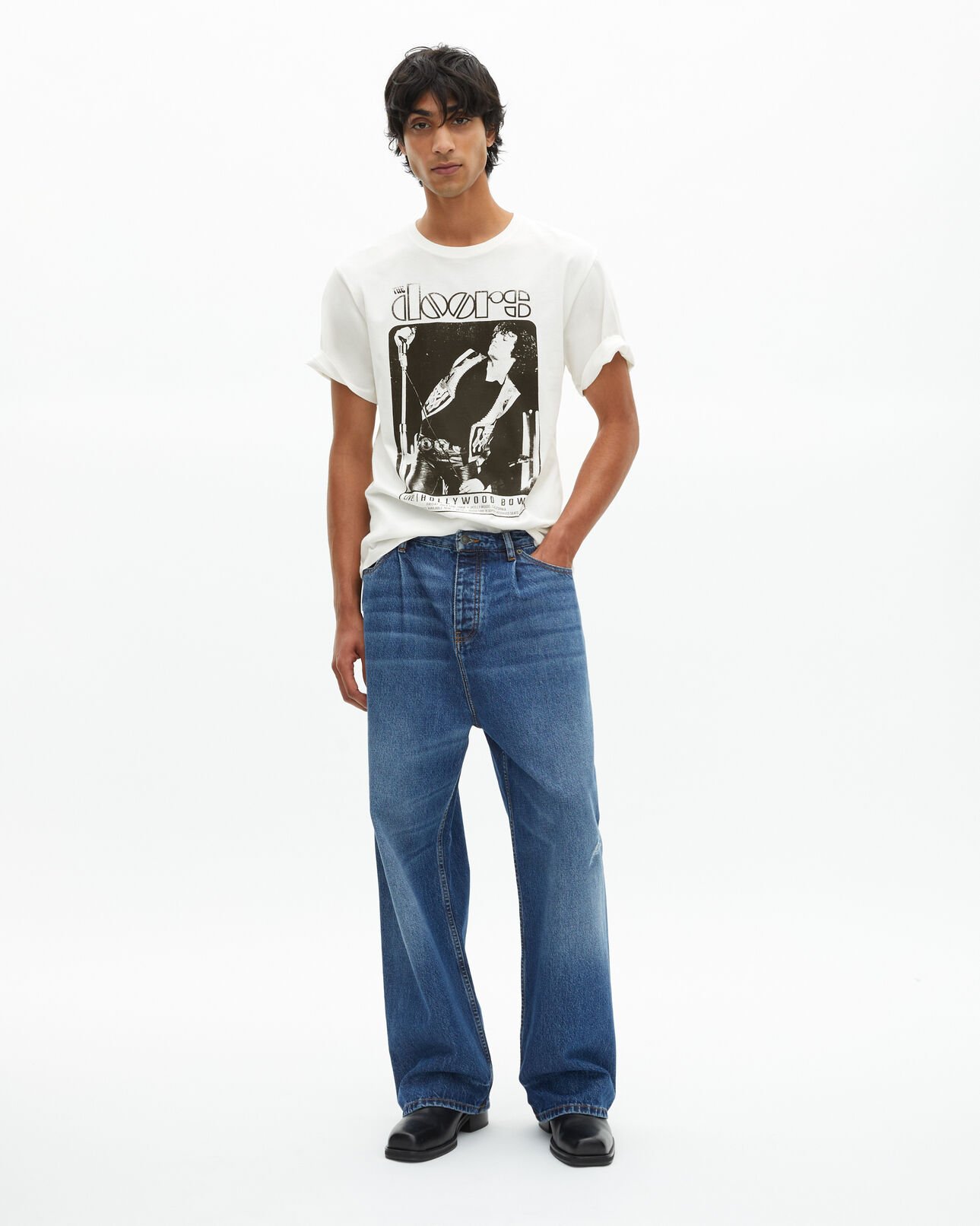 The Kooples UNISEX ECRU gemischtes t-shirt the doors x the kooples ecru
