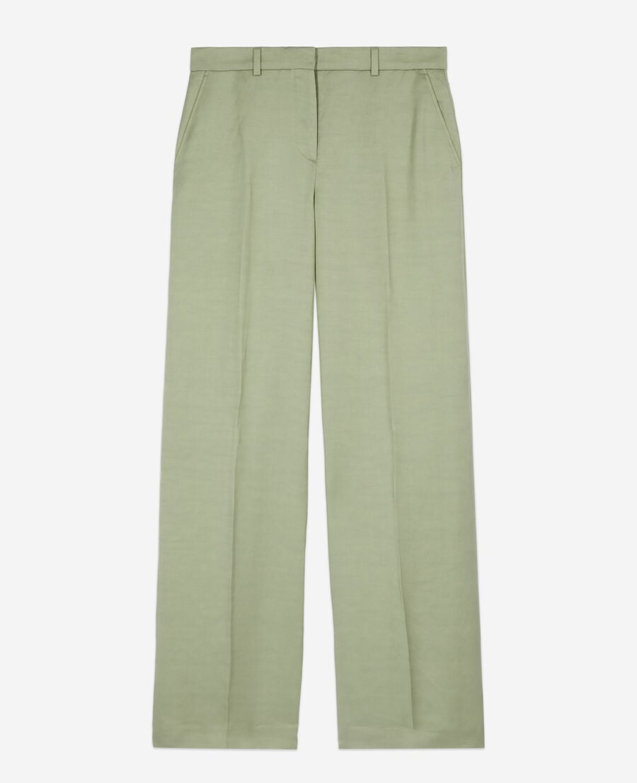 The Kooples WOMEN KAKI GREY light green linen suit trousers