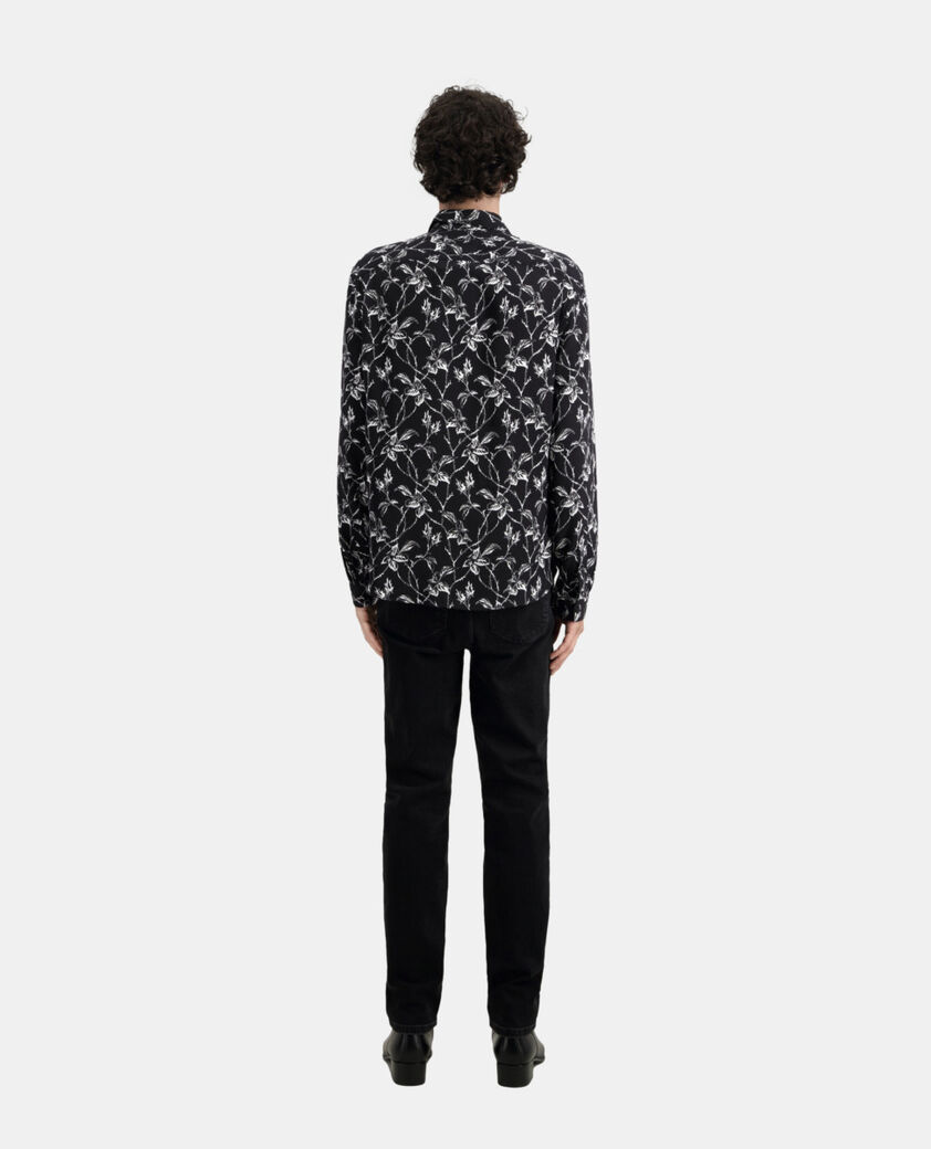 The Kooples HERREN BLACK WHITE bedrucktes hemd