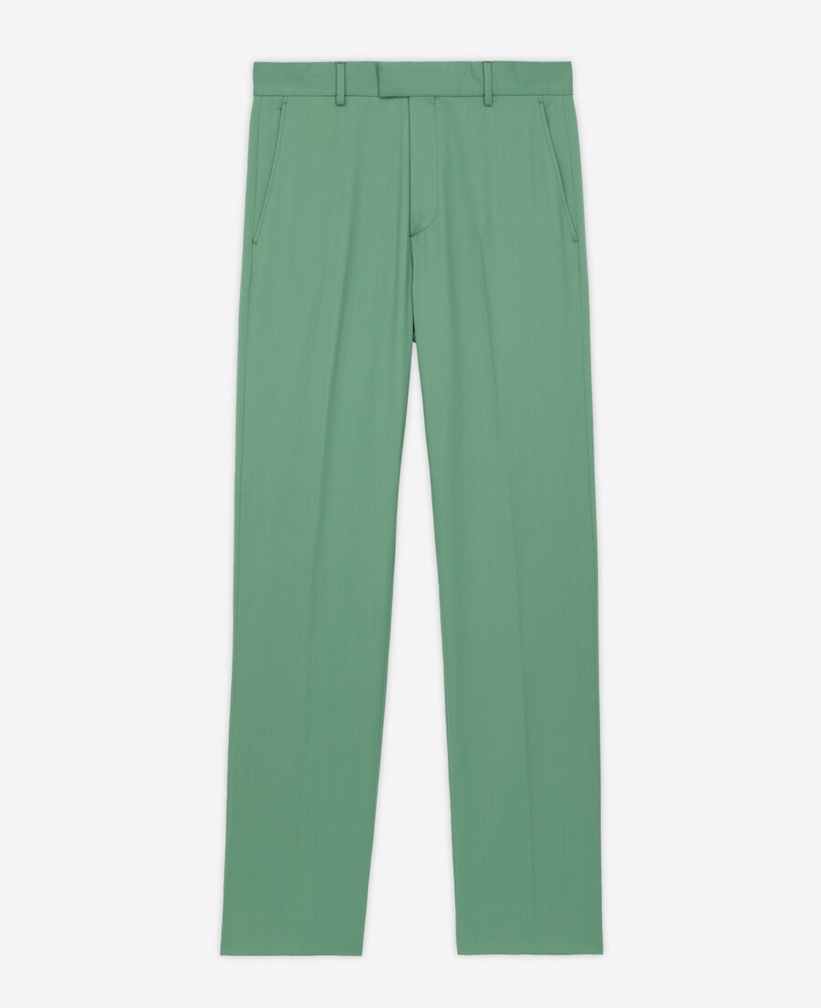 pantalones traje verde lana