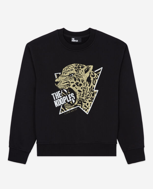 black screen print sweatshirt