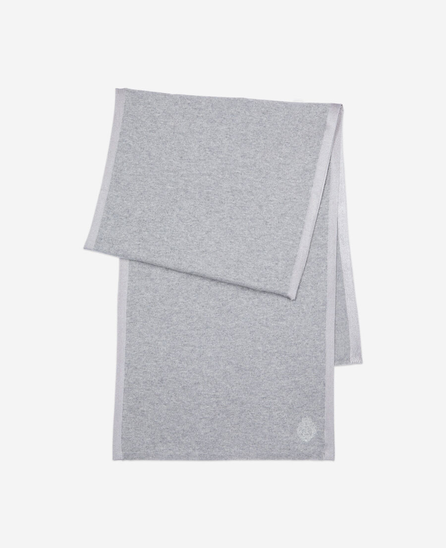 The Kooples MIXED MIDDLE GREY MEL grey cashmere scarf