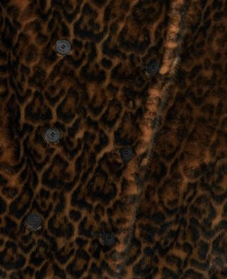 The Kooples FEMME LEOPARD manteau court effet fourrure léopard