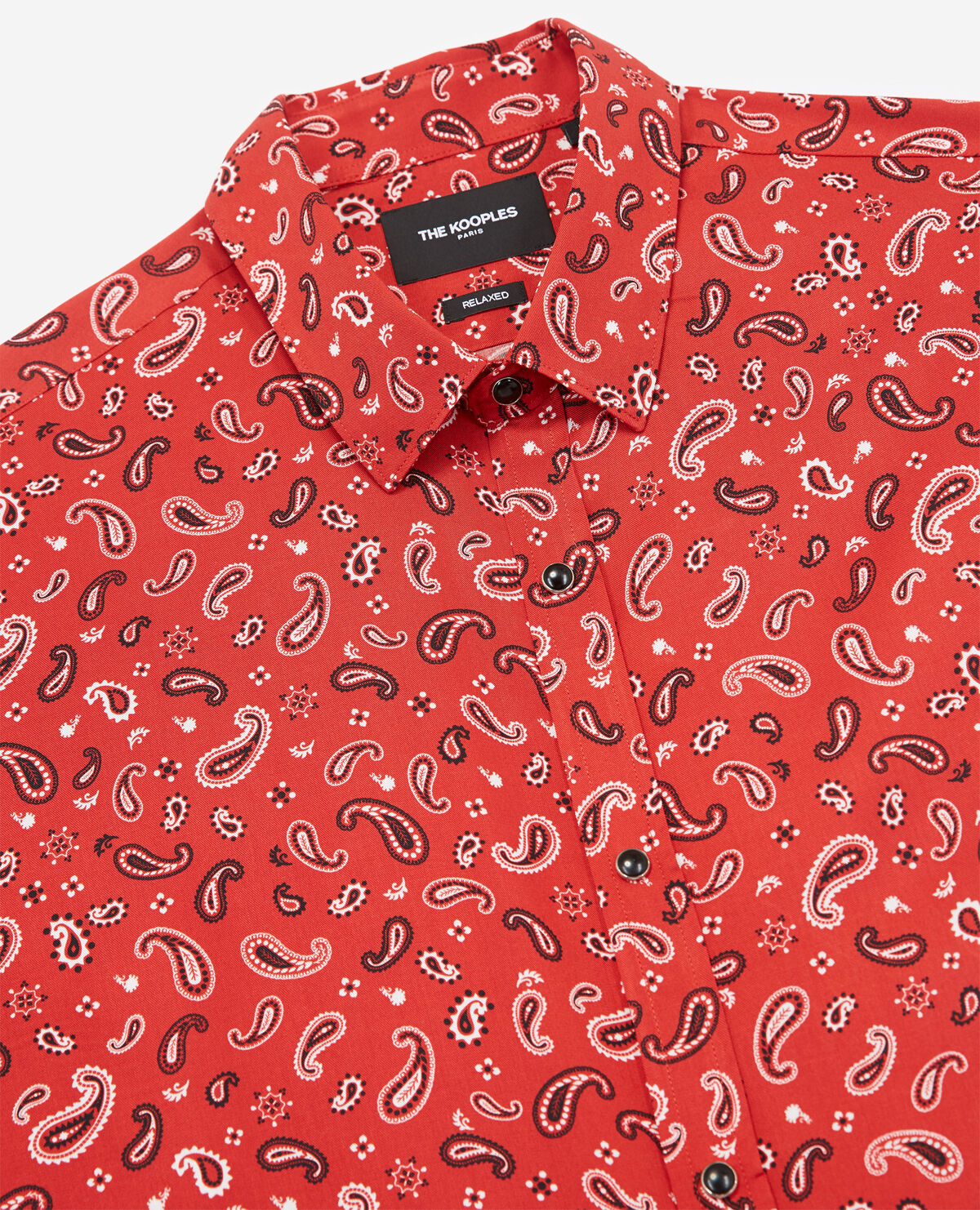 Shirt with printed red and white bandanna motif The Kooples