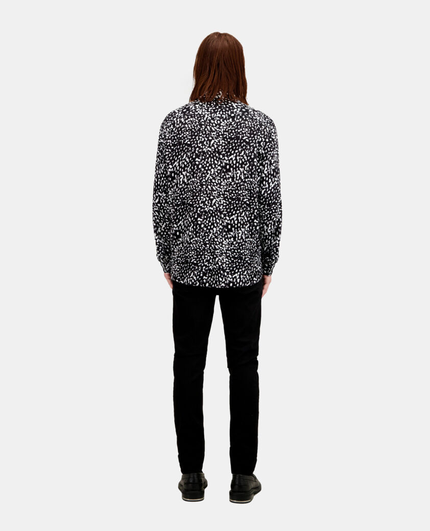 The Kooples HERREN BLACK-ECRU bedrucktes hemd