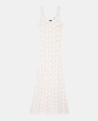 The Kooples FEMME ECRU robe longue en maille écrue