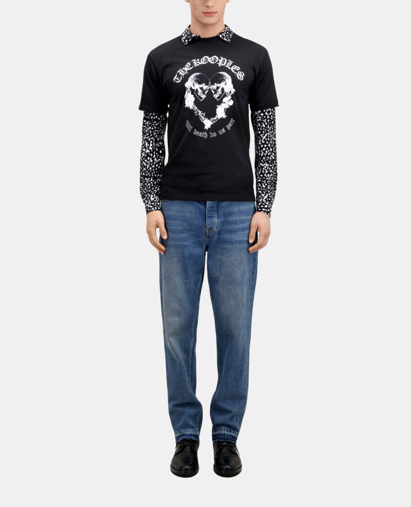 The Kooples HOMME BLACK t-shirt avec sérigraphie noir