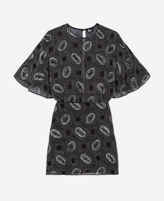 The Kooples DAMEN BLACK schwarzes kurzes kleid mit strassbesatz