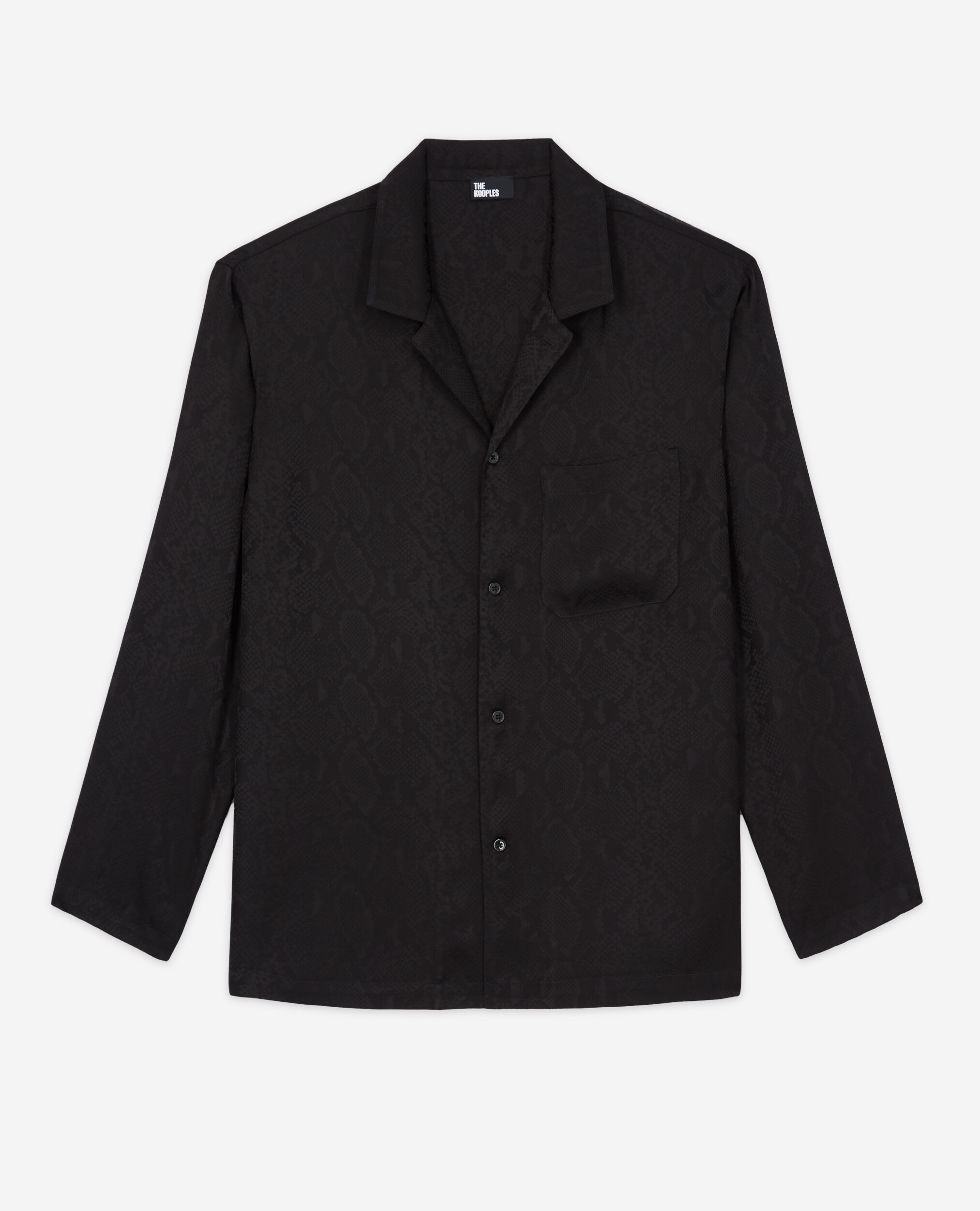 Camisa informal pitón negra, BLACK, hi-res image number null