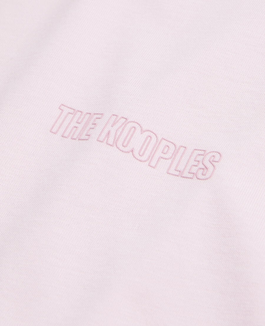 The Kooples H PALE PINK men's pink t-shirt with logo