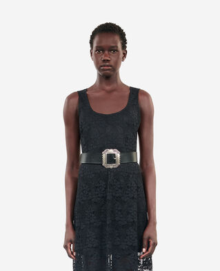 The Kooples WOMEN BLACK black lace long dress