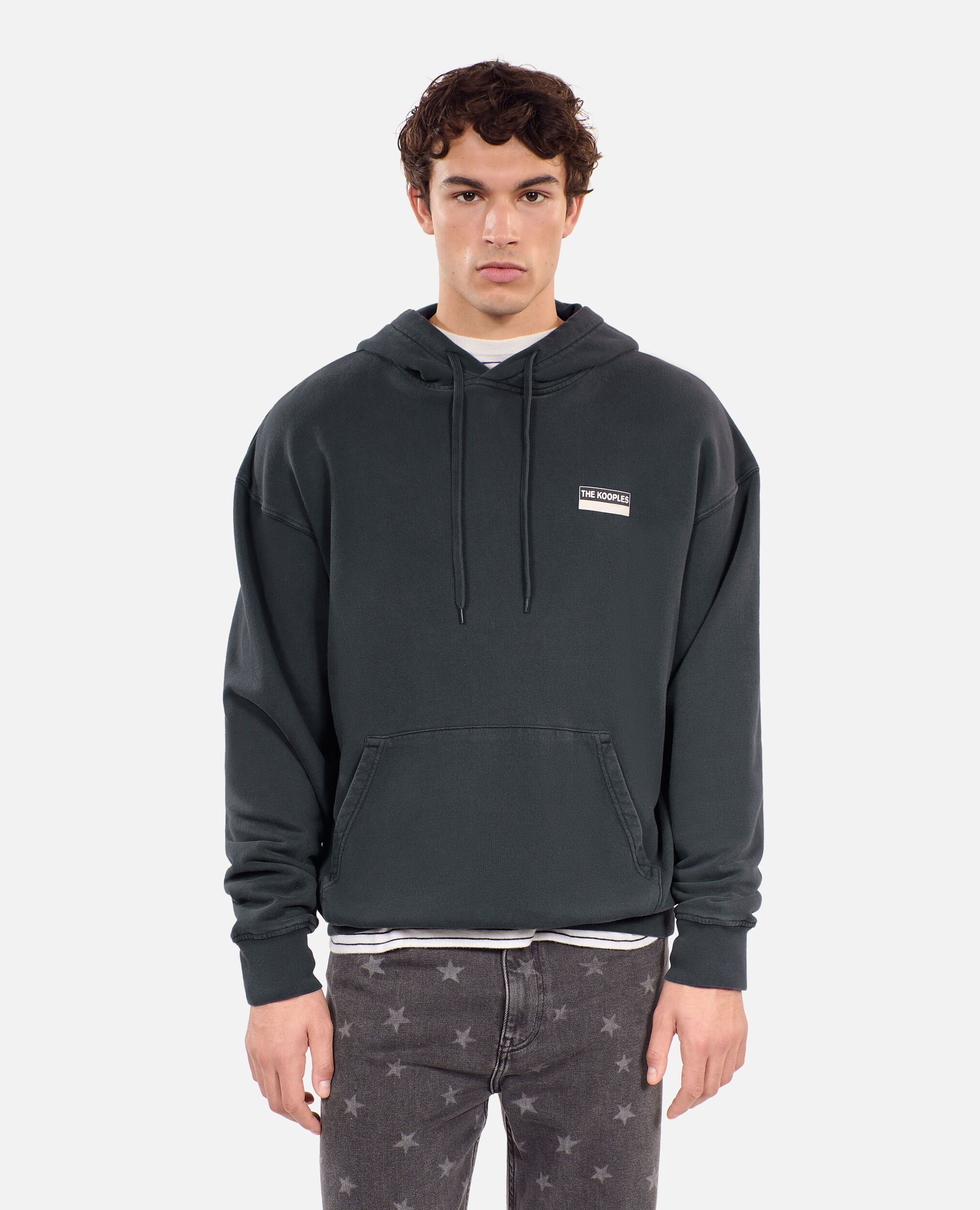 Black 100% Wild serigraphy sweatshirt, BLACK WASHED, hi-res image number null