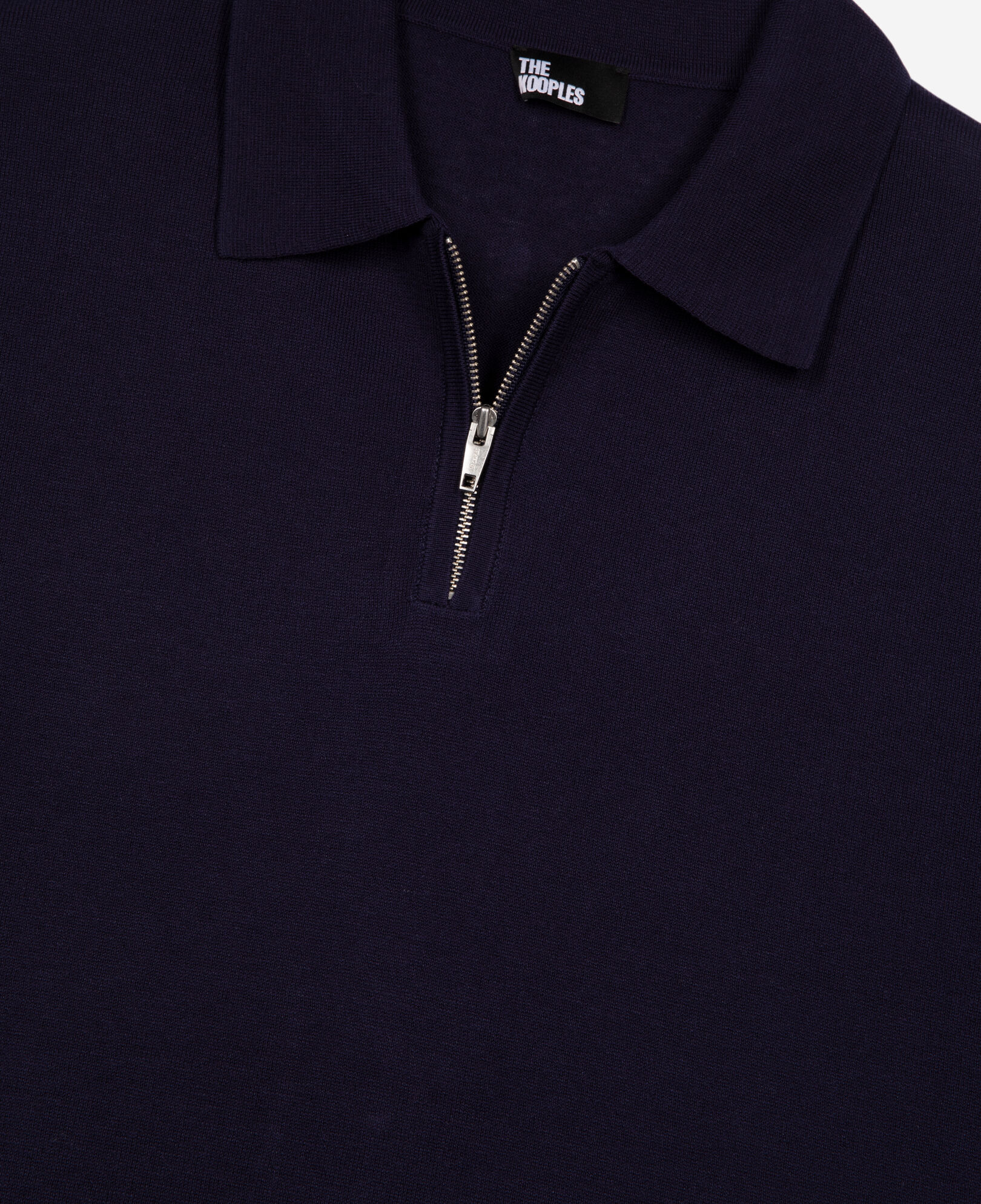 The Kooples MEN NAVY navy blue knit polo