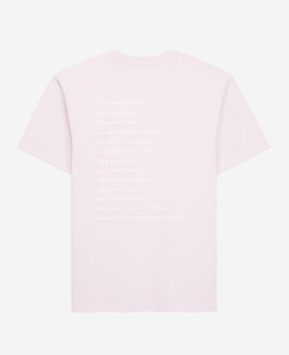 The Kooples HERREN PALE PINK rosa t-shirt mit „what is“-schriftzug