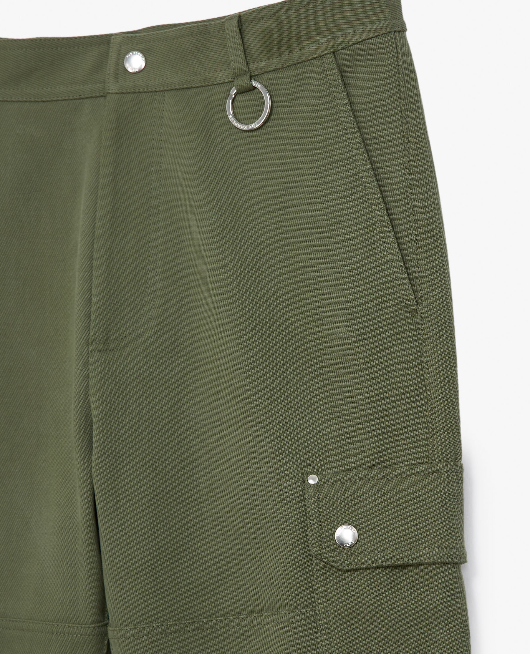 Cargo style khaki pants in cotton twill The Kooples