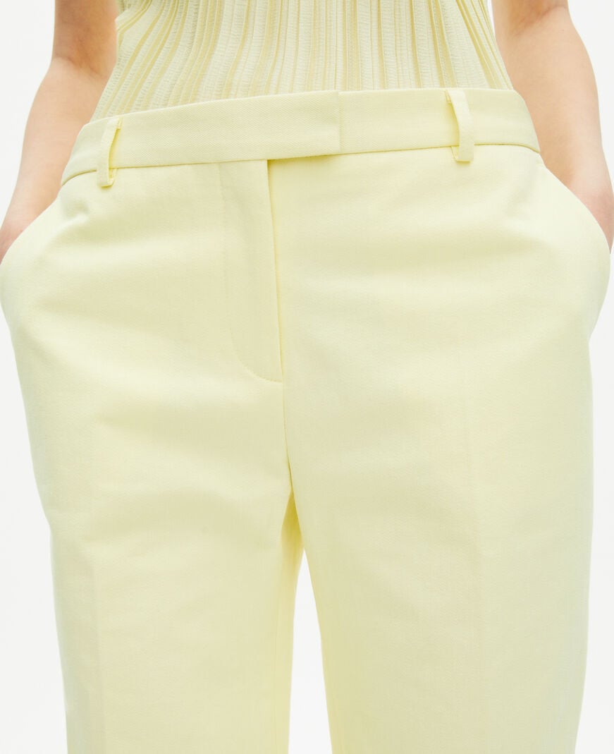 The Kooples FEMME YELLOW pantalon costume en coton bleu
