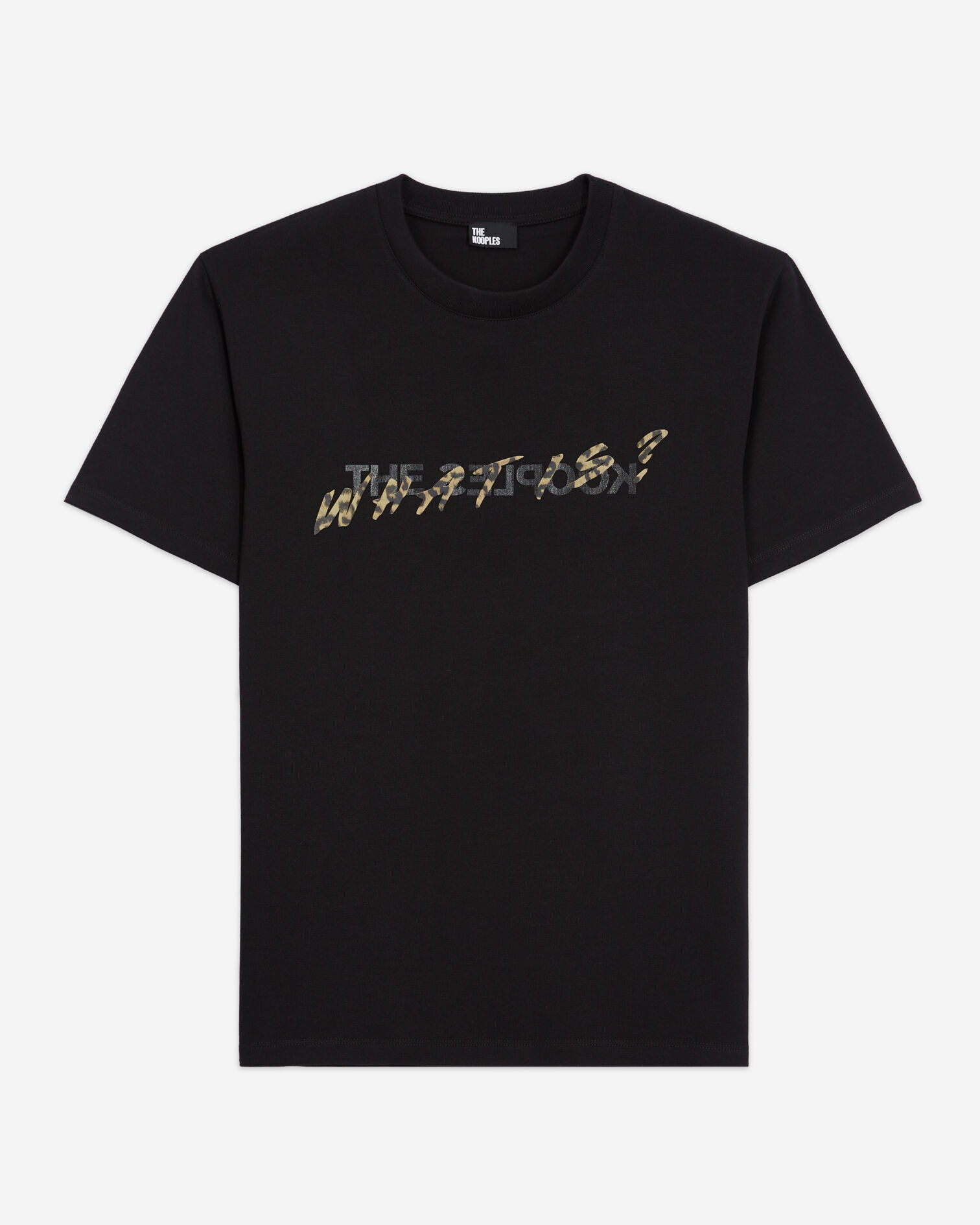 Black and leopard print what is T-shirt, BLACK, hi-res image number null