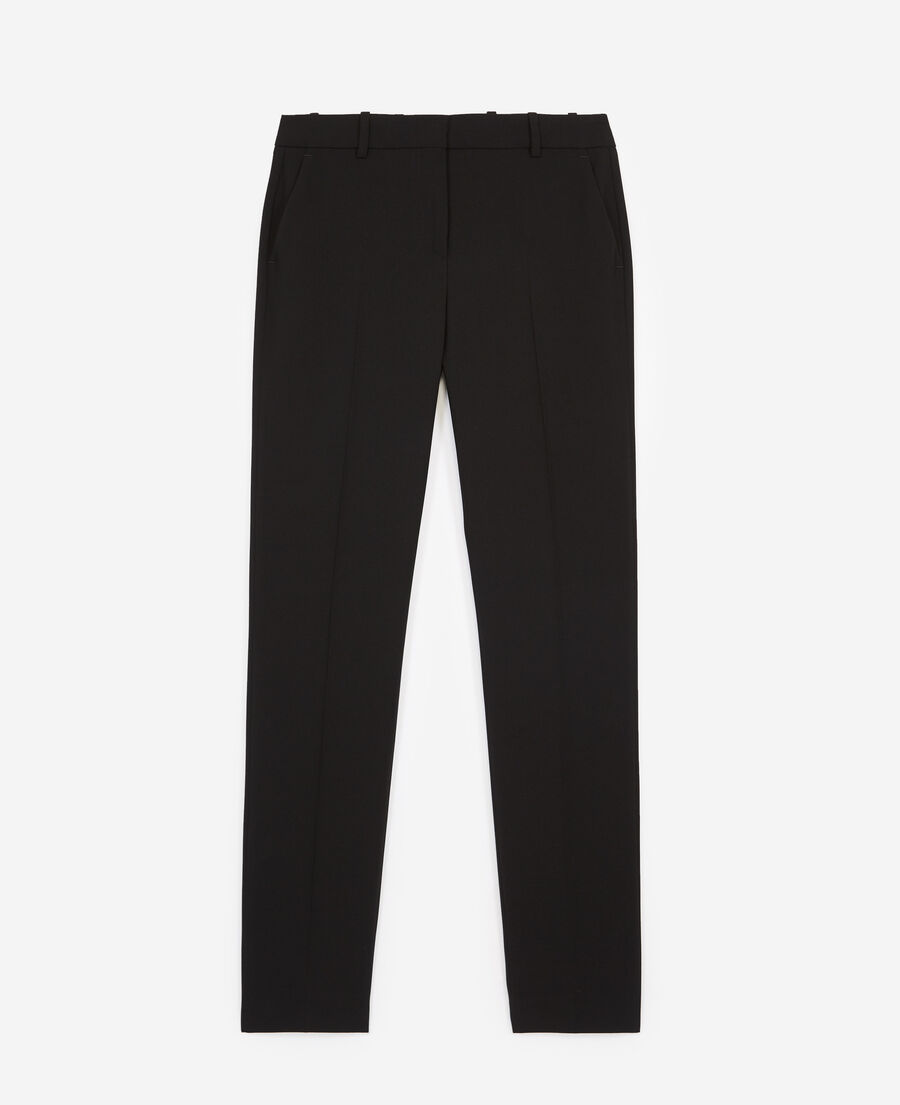 black crepe suit trousers