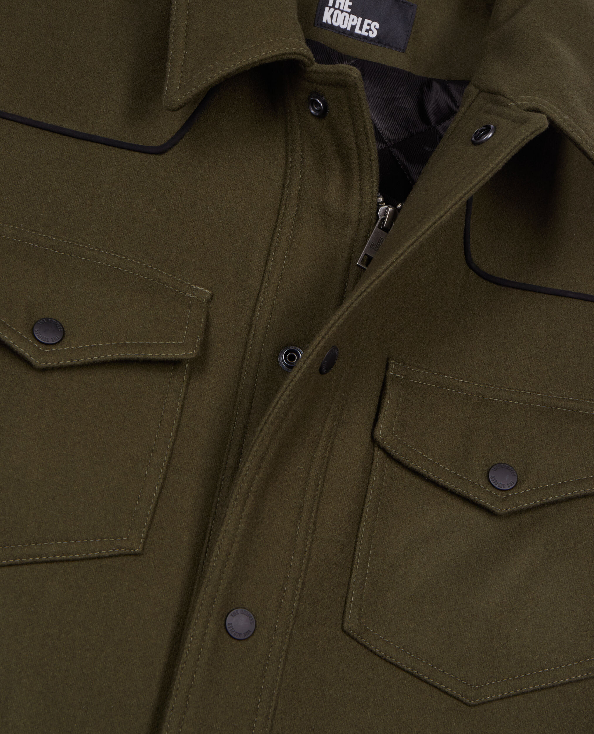Men's Khaki overshirt-style jacket | The Kooples US